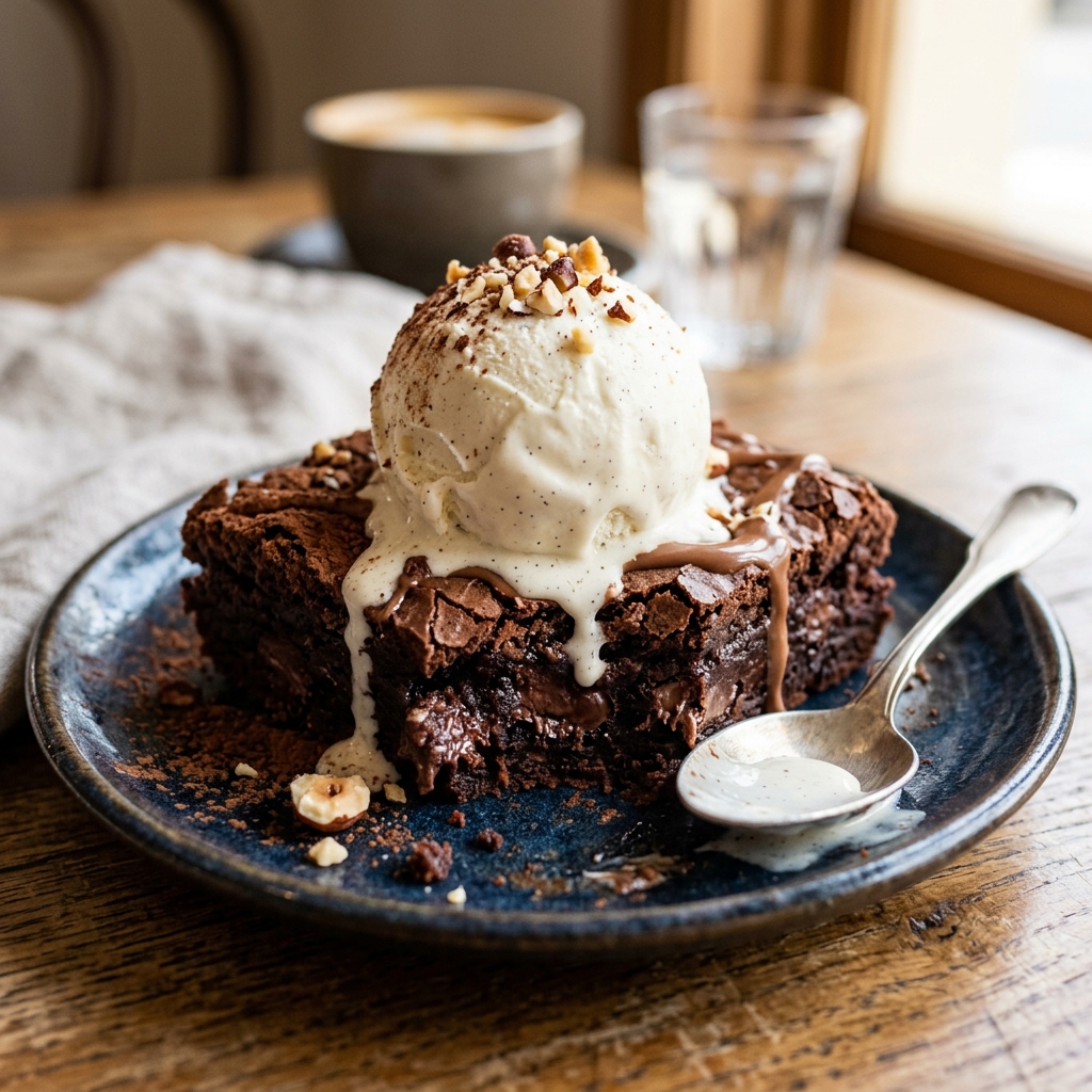Fudge Brownie Sundae (Beverages Style)