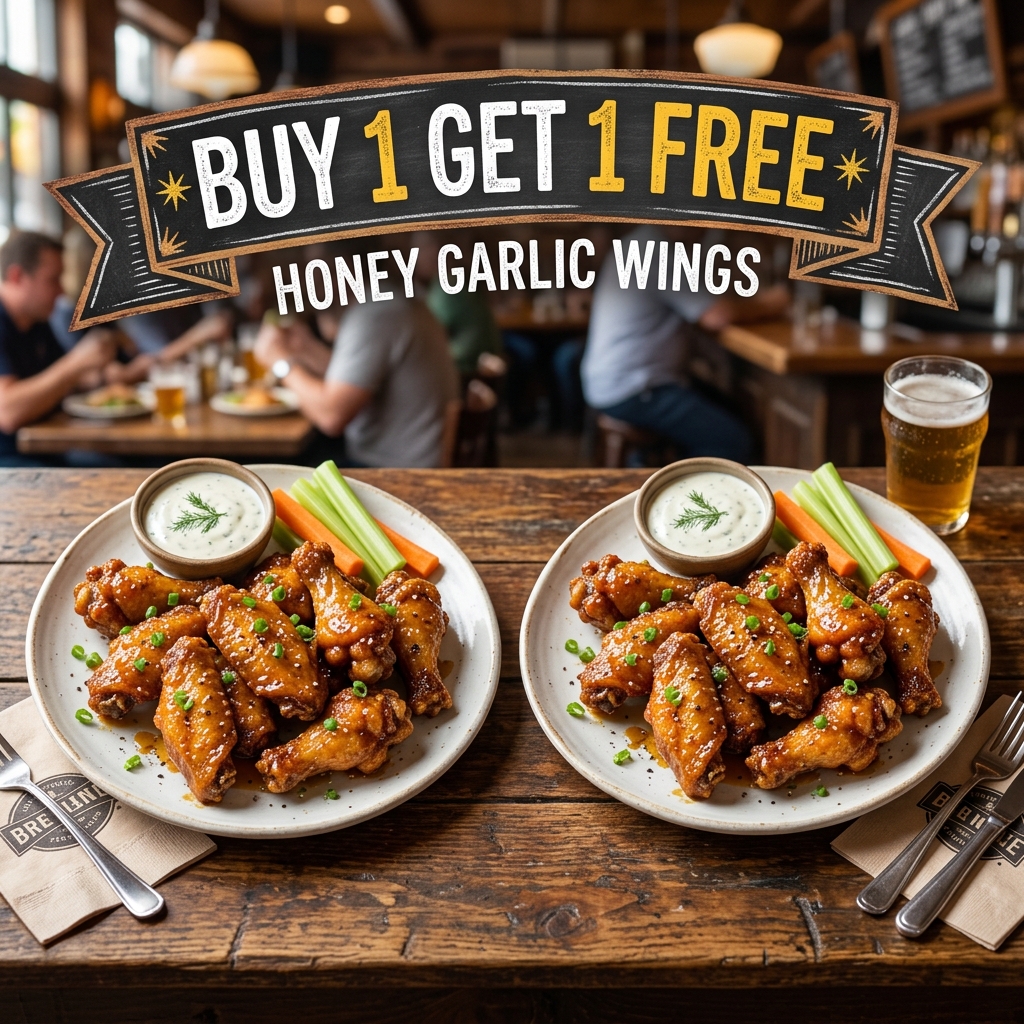 Buy 1 Get 1 Free Wings