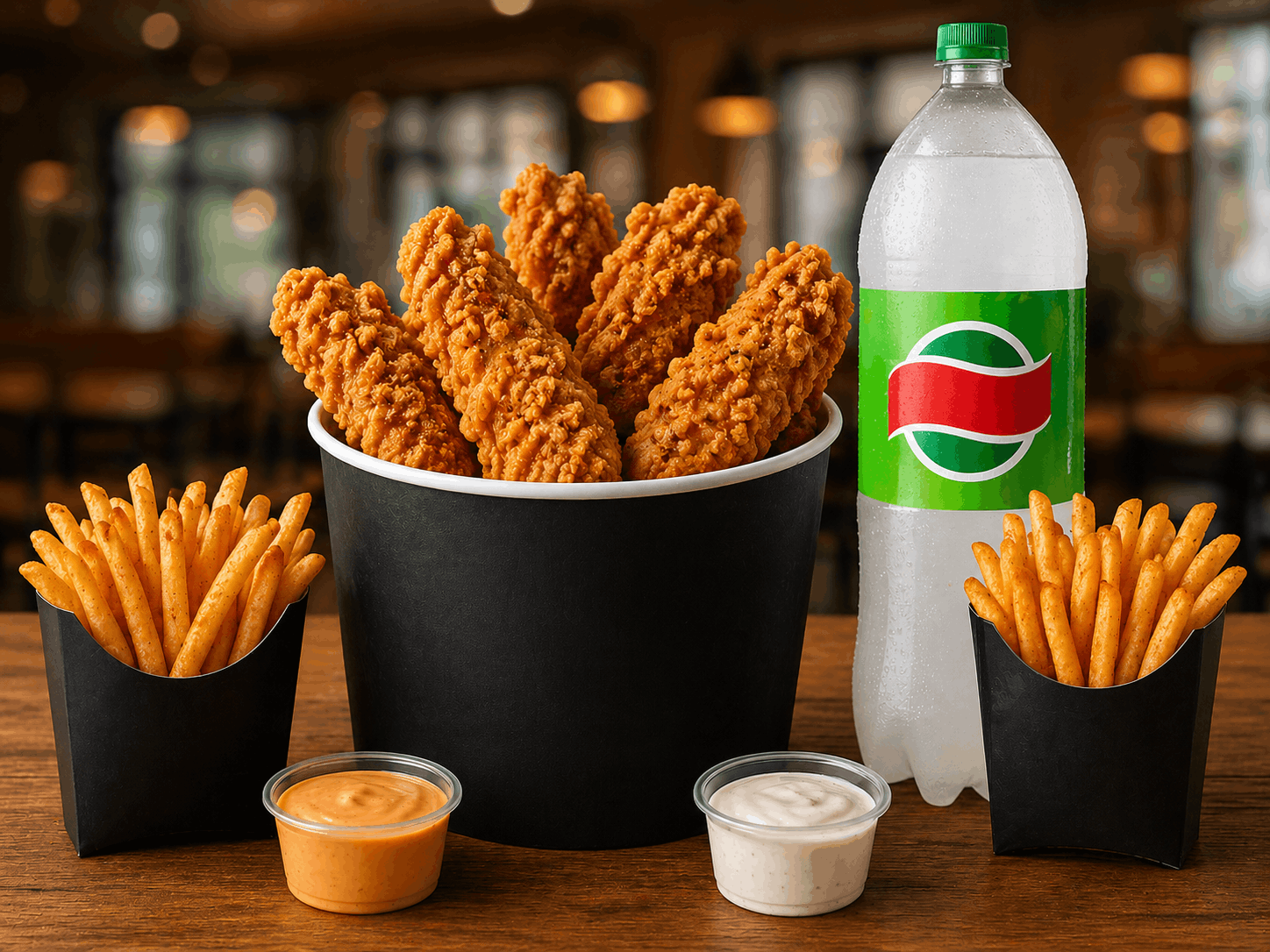 Tender Tremendous 30pcs(half & half) with 2 Fries & 2L Soda